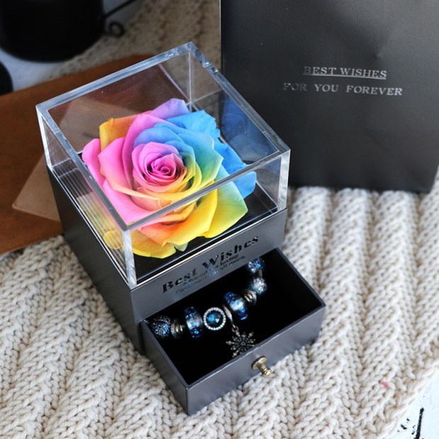 Ewige Blume Rose Schmuck Box