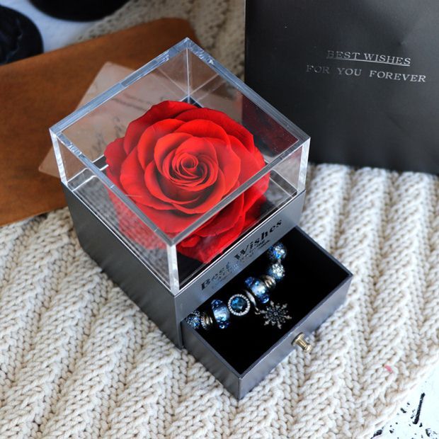 Ewige Blume Rose Schmuck Box