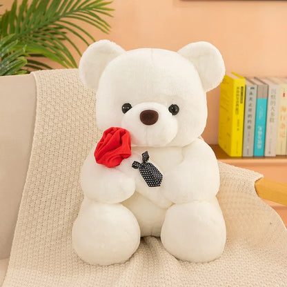 Teddybär mit Rose