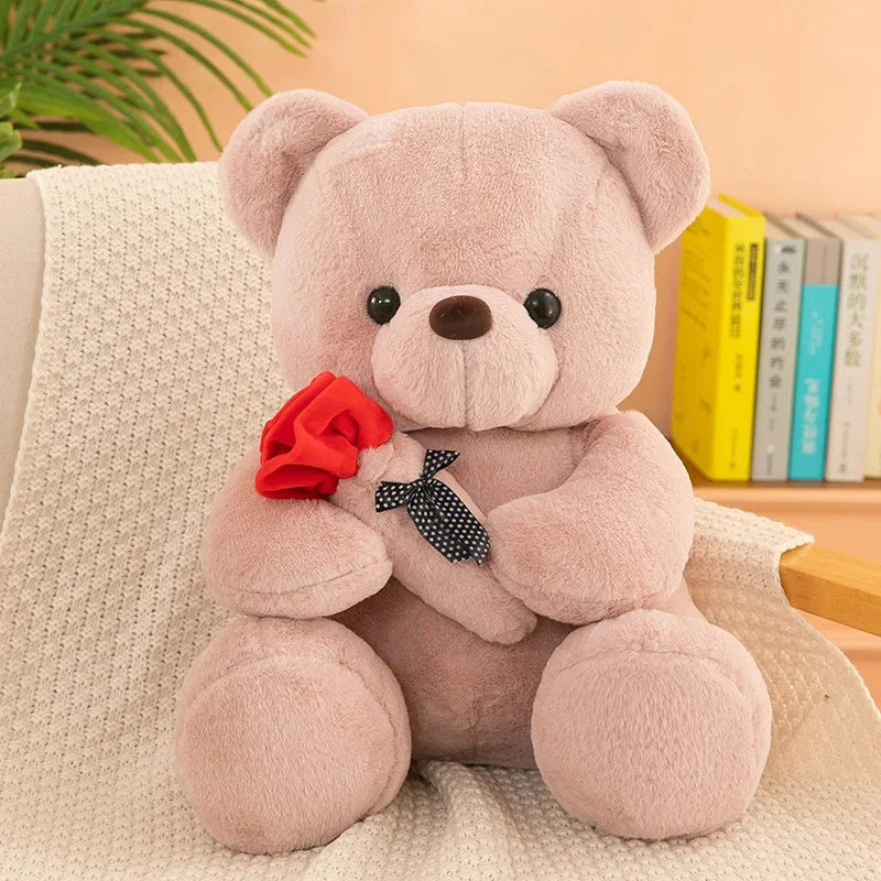 Teddybär mit Rose