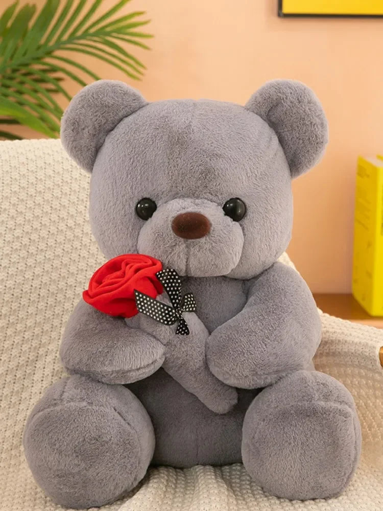 Teddybär mit Rose