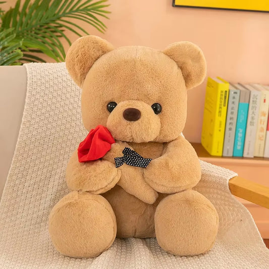 Teddybär mit Rose