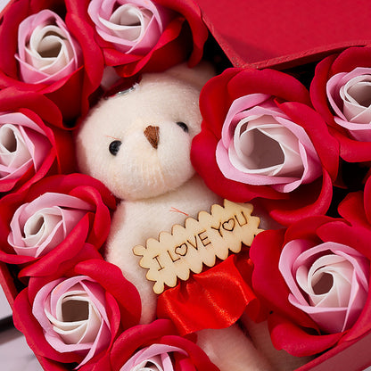 Herzförmige Rose Geschenk box Valentinstag